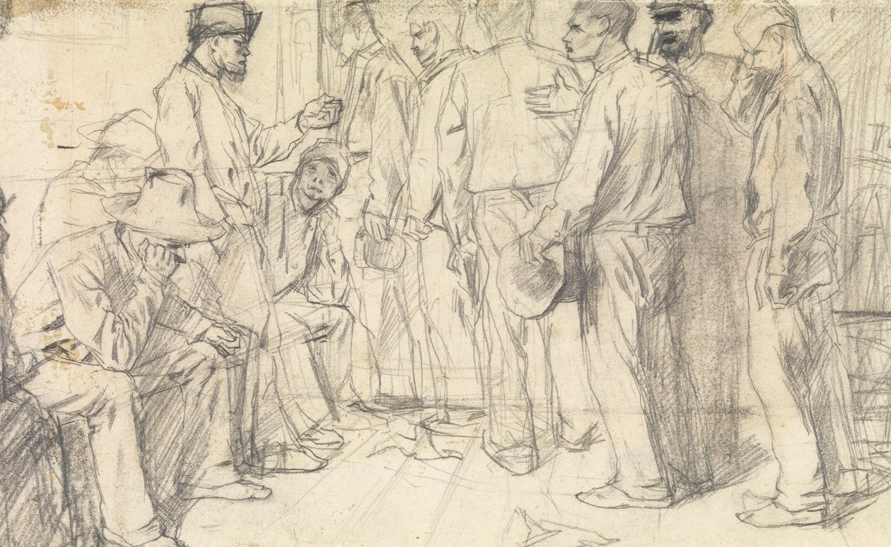 Lyökkääjät (kynä paperille) tekijältä Jan Toorop