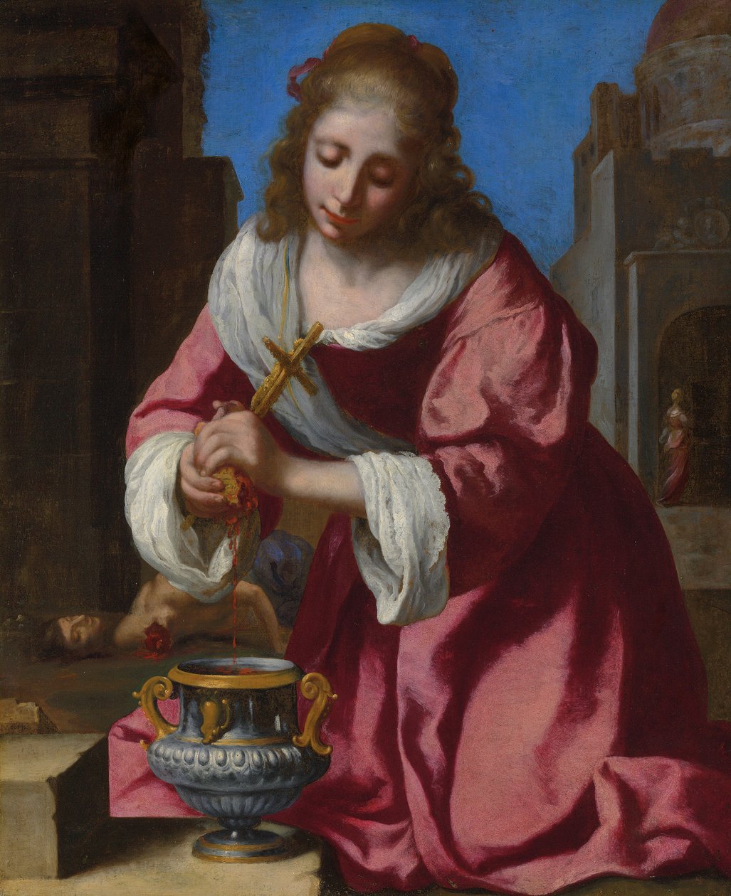 Pyhä Praxedis tekijältä Jan Vermeer van Delft