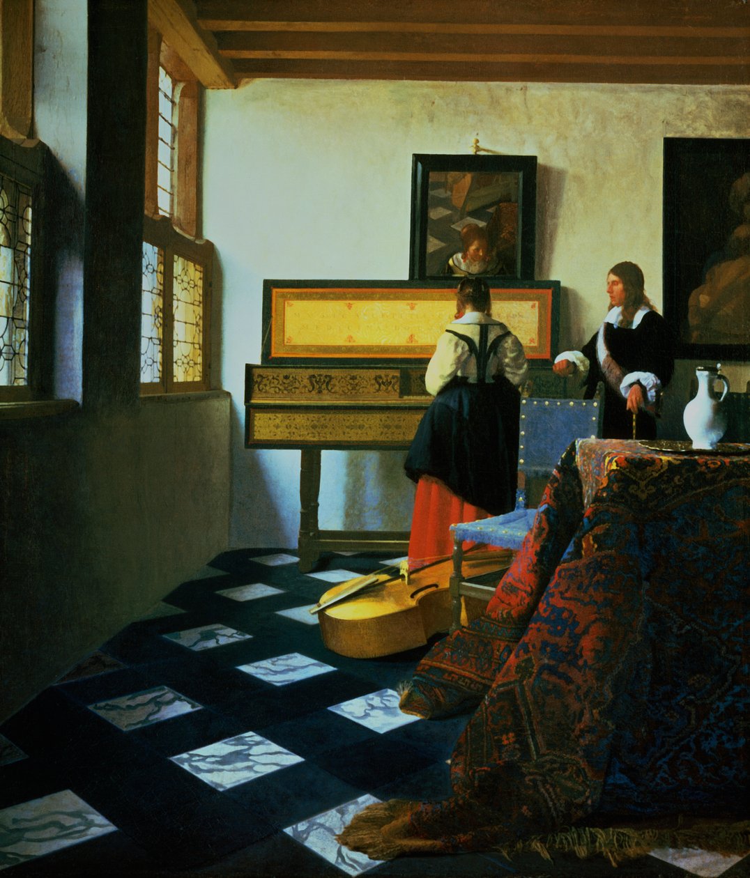 Lady at a Virginal, c1652-1675. tekijältä Jan Vermeer van Delft