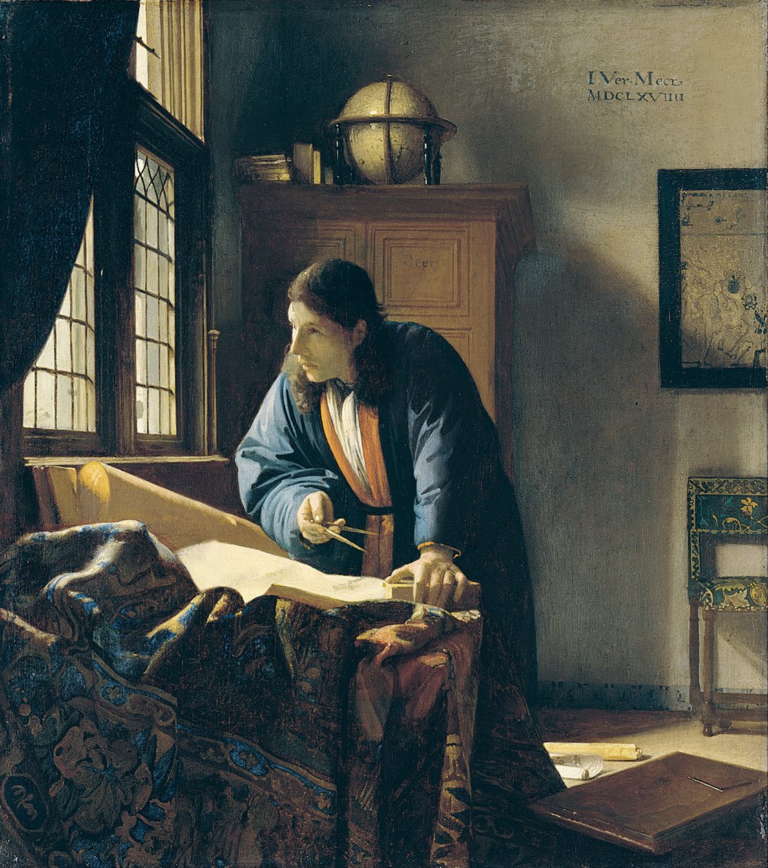 maantieteilijä tekijältä Jan Vermeer van Delft