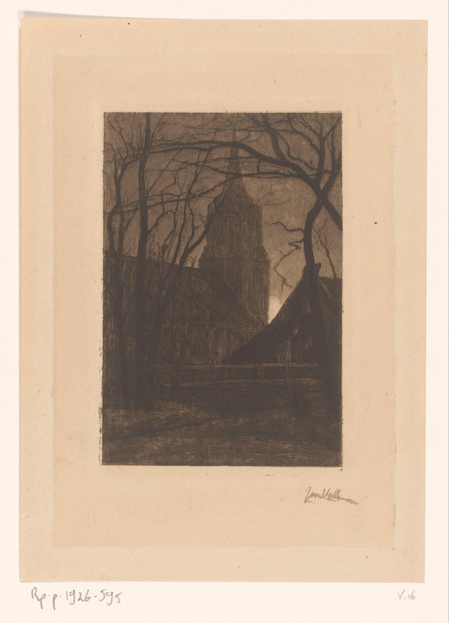 Kirkko Larenissa tekijältä Jan Veth (signed by artist)