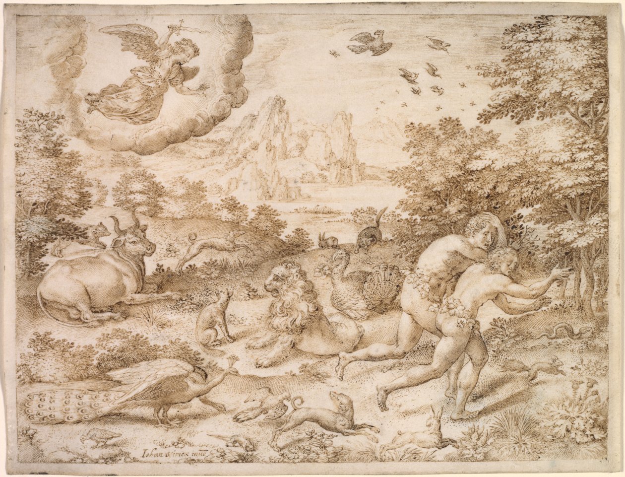 Karkotus paratiisista, n. 1606. tekijältä Jan Wierix