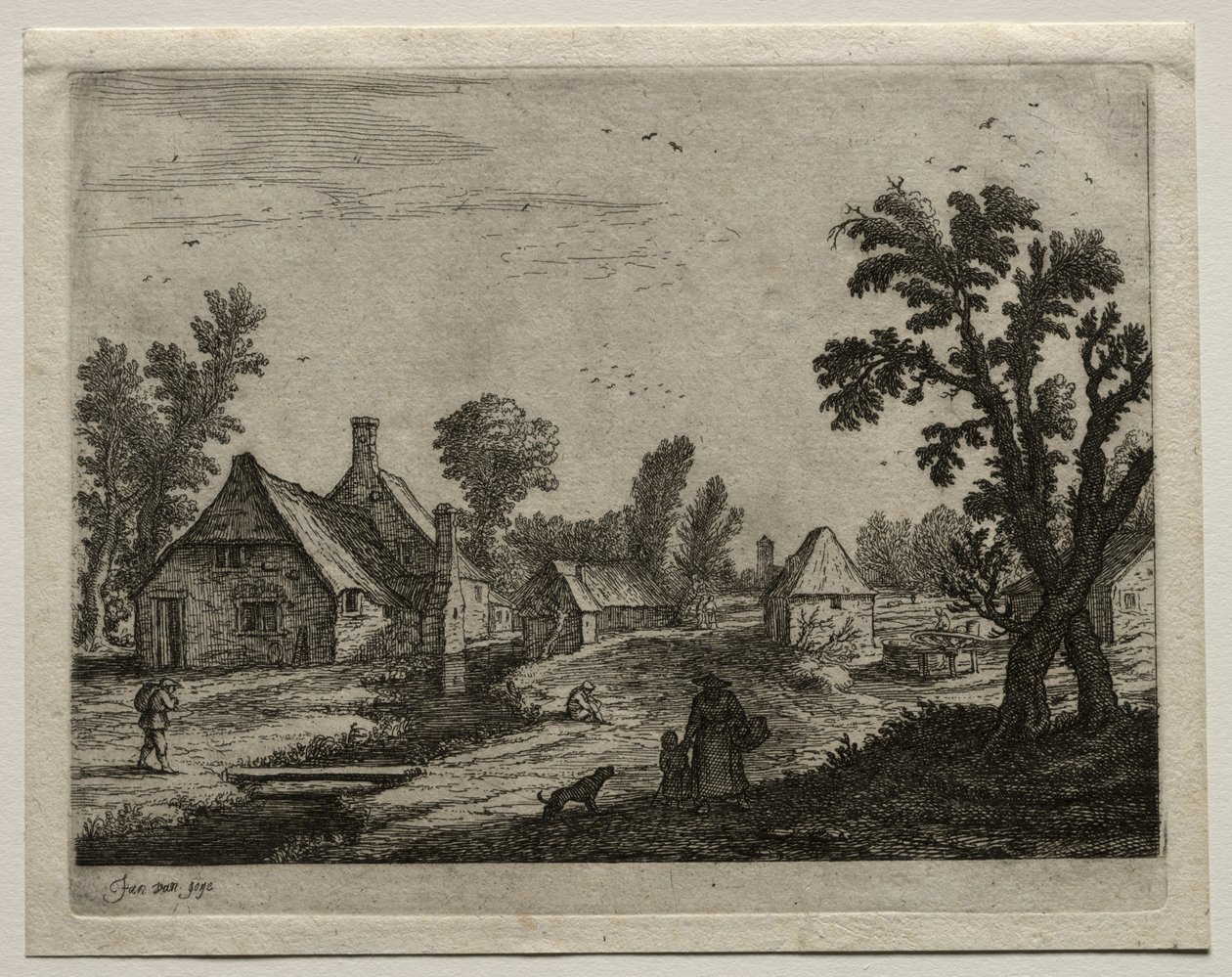Plank over the Stream tekijältä Jan van Goyen