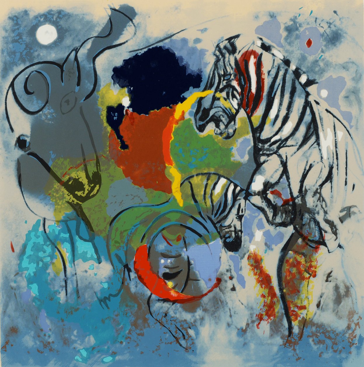 Seeprat, 1988 (silkkipainatus) tekijältä Jane Deakin
