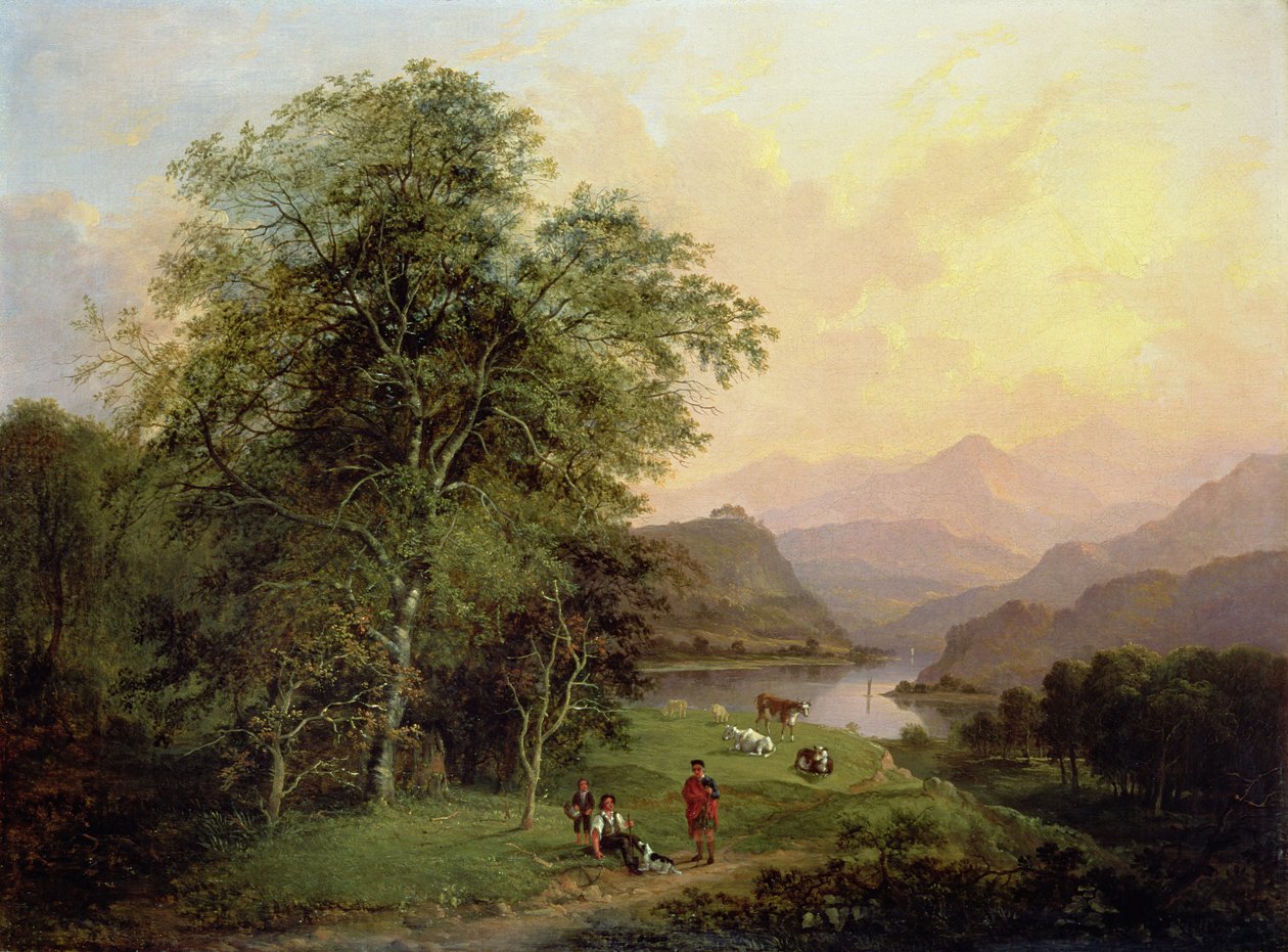 Highland Lochside, 1847 tekijältä Jane Nasmyth