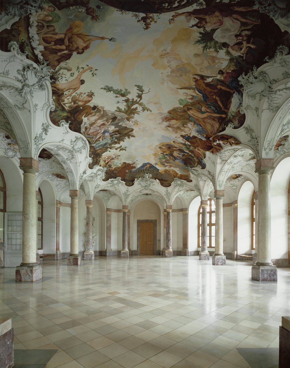 Würzburgin residenssi, Sala Terrena, Würzburg, Saksa (fresko) tekijältä Januarius Zick