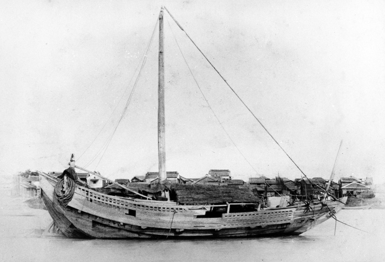 Japanilainen vene, noin 1860-luku tekijältä Japanese Photographer