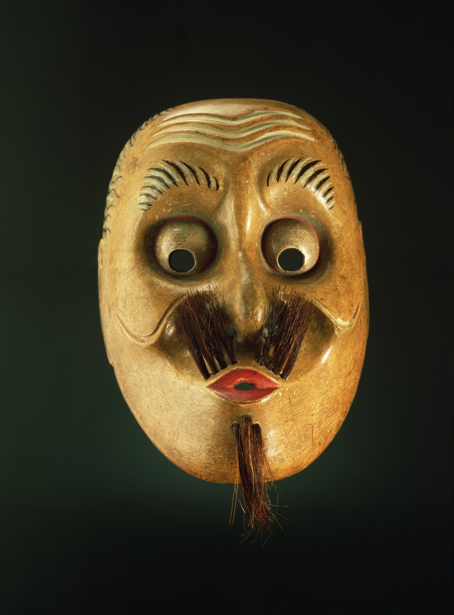 Koominen naamio, Noh-teatteri (maalattu puu) tekijältä Japanese School