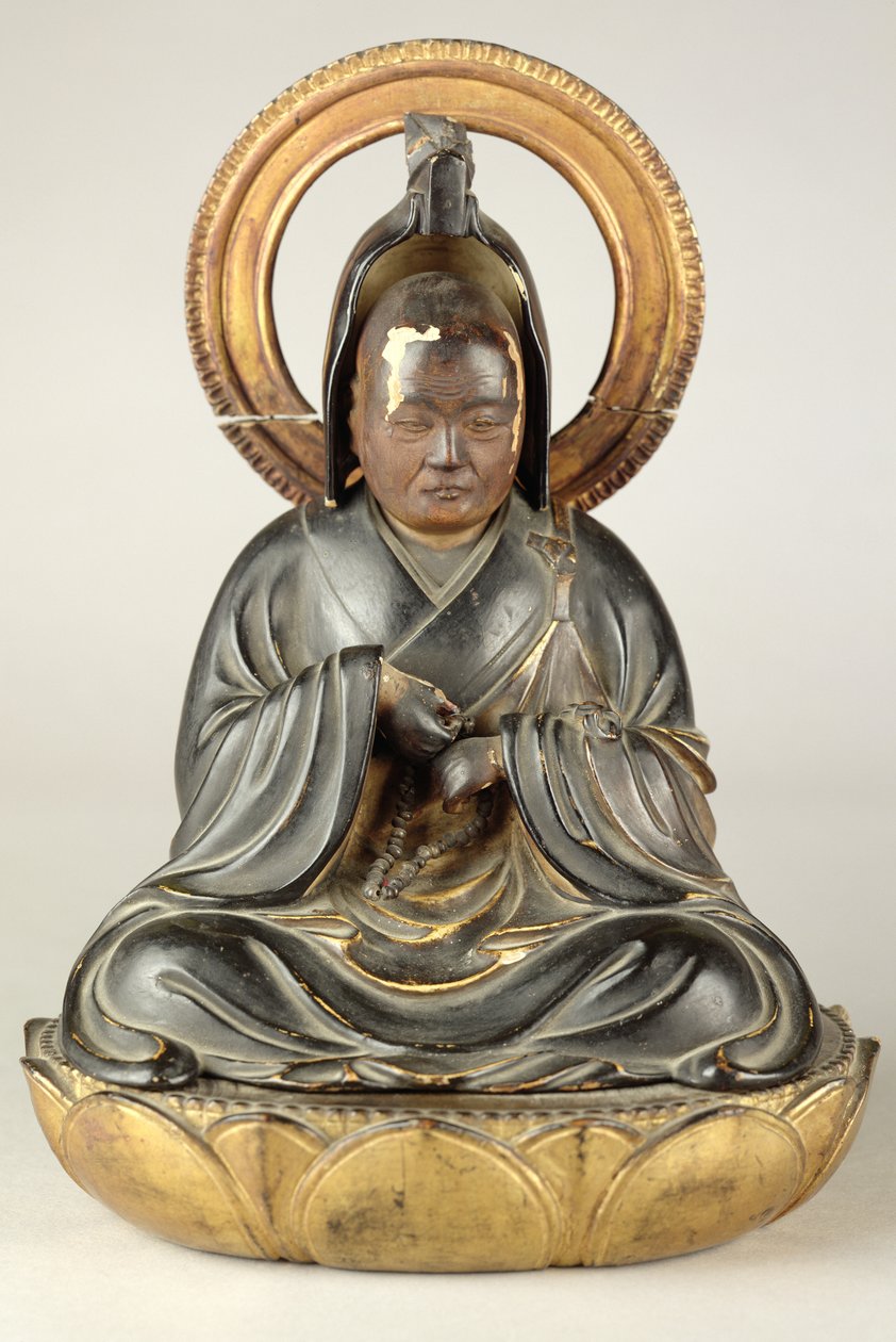 Buddhalainen apotti (lakattu puu) tekijältä Japanese School