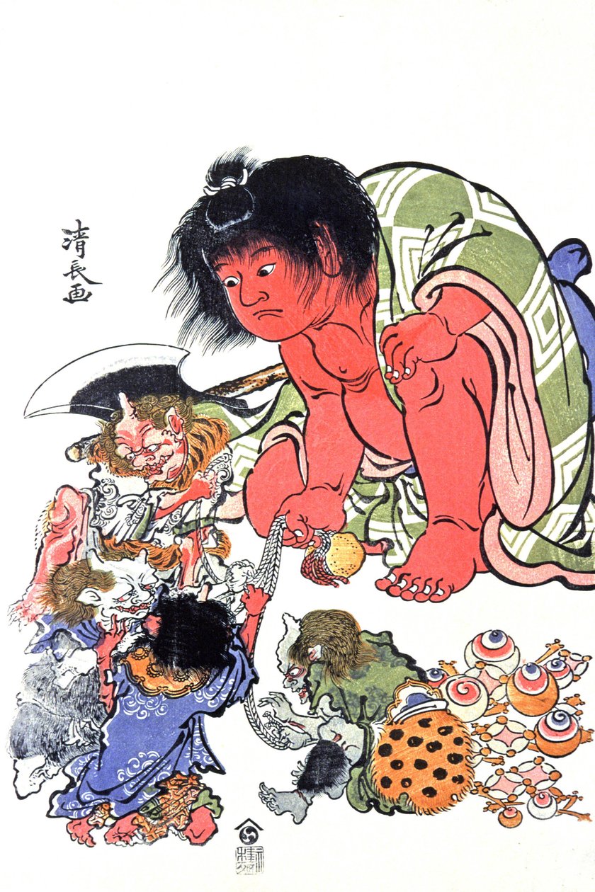 Demonit, 1800-luvun puoliväli (painettu) tekijältä Japanese School