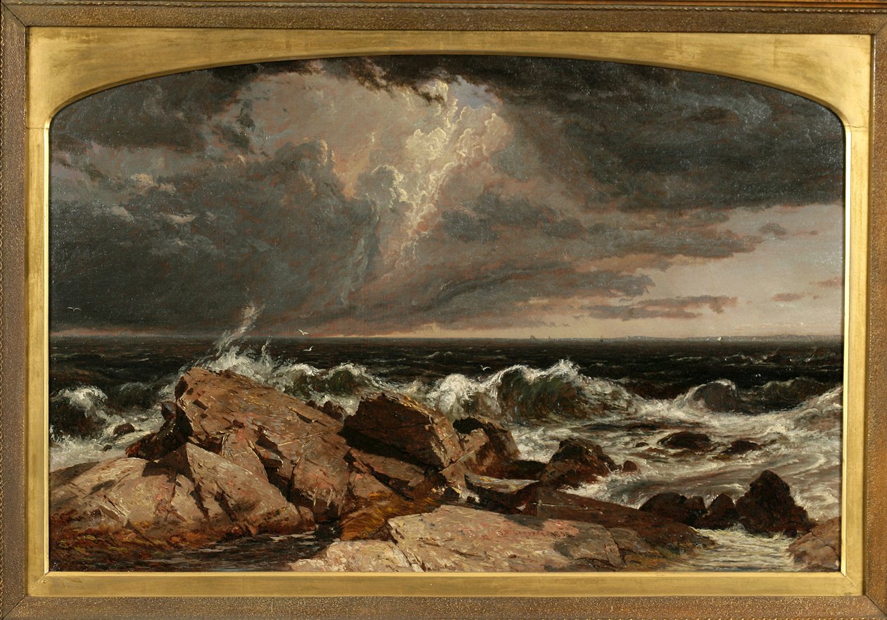 Rannikkokohtaus, 1855 tekijältä Jasper Francis Cropsey