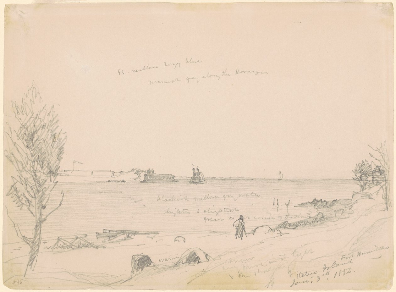 Fort Hamilton, Staten Island tekijältä Jasper Francis Cropsey