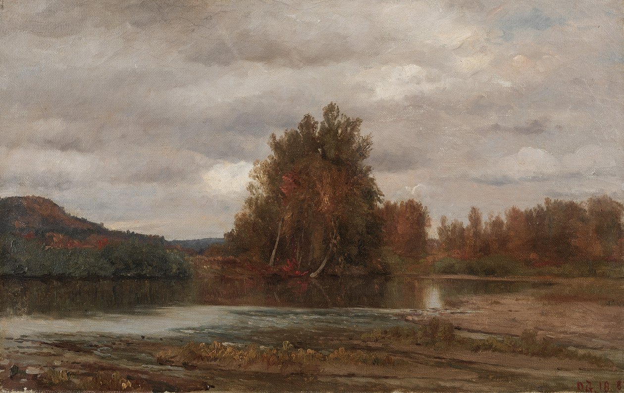 Harmaa päivä Esopuksella, 1882. tekijältä Jasper Francis Cropsey