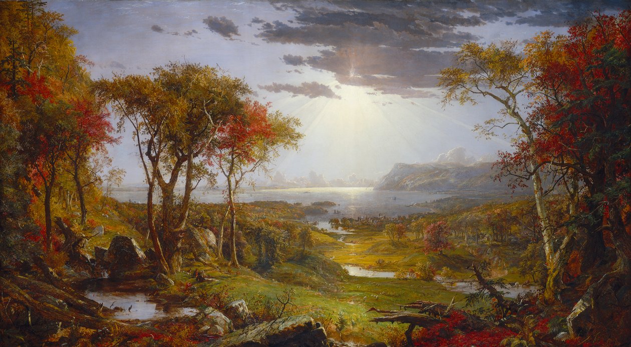 Hudson-joella, 1860 tekijältä Jasper Francis Cropsey