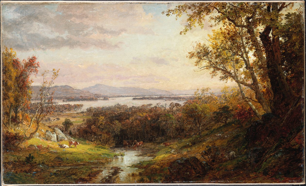 Näkymä Hudsonista, 1883 tekijältä Jasper Francis Cropsey