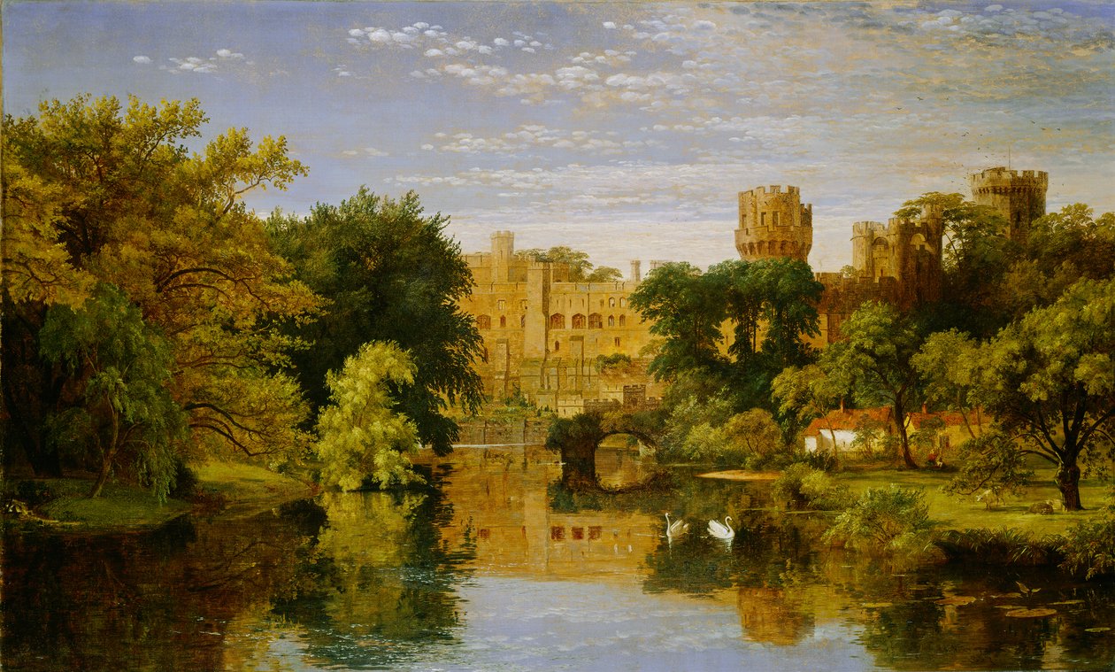 Warwickin linna, Englanti, 1857 tekijältä Jasper Francis Cropsey