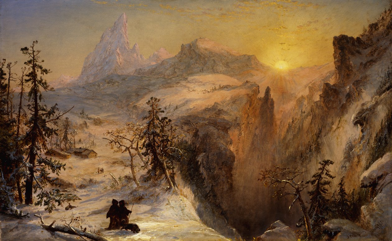 Talvi Sveitsissä, 1860 tekijältä Jasper Francis Cropsey