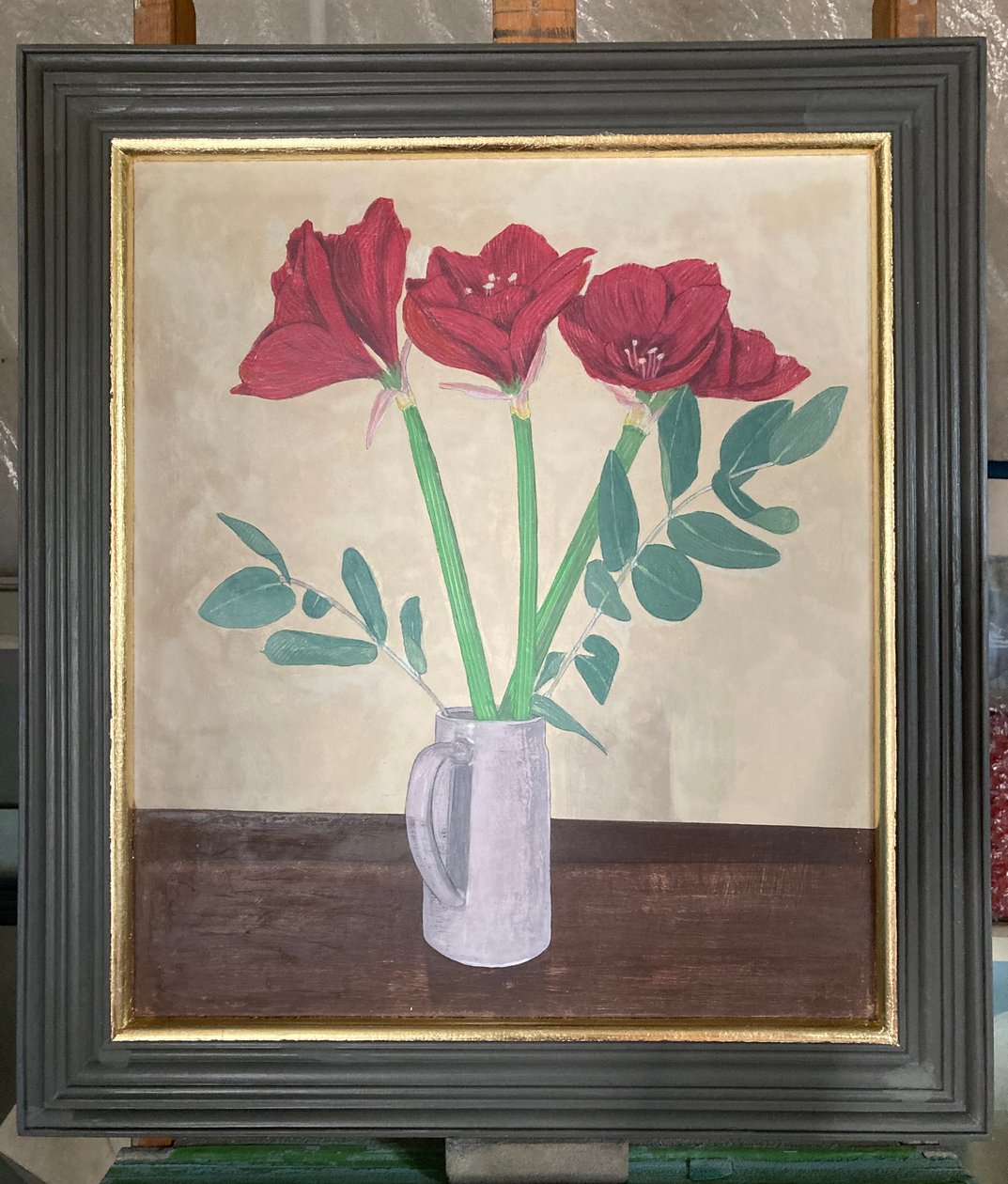 Amaryllis kannussa (maalaus) tekijältä Jasper Galloway