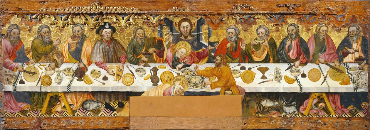 Viimeinen ehtoollinen, n. 1370-1400 (tempera puulla) tekijältä Jaume Ferrer