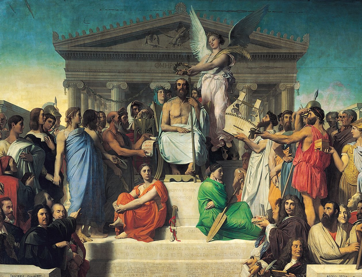 Apotheose Homers tekijältä Jean Auguste Dominique Ingres