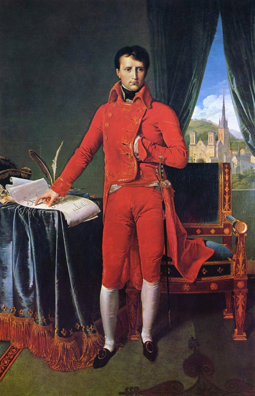 Napoléon Bonaparten muotokuva pääkonsulina tekijältä Jean Auguste Dominique Ingres