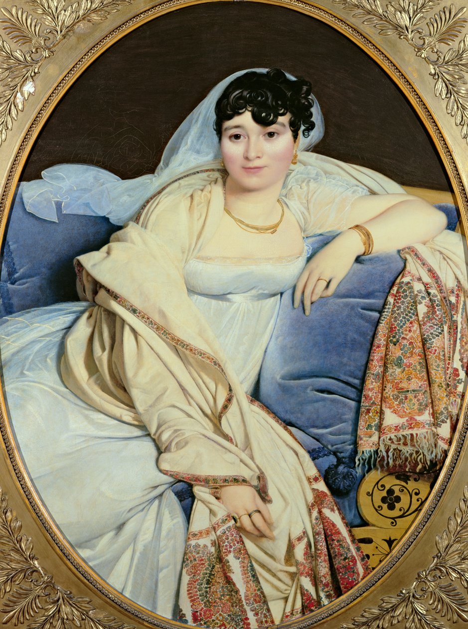 Madame Rivieren (177374-1848) muotokuva, syntyi Marie Francoise Jacquette Bibiane Blot de Beauregard, 1805 tekijältä Jean Auguste Dominique Ingres