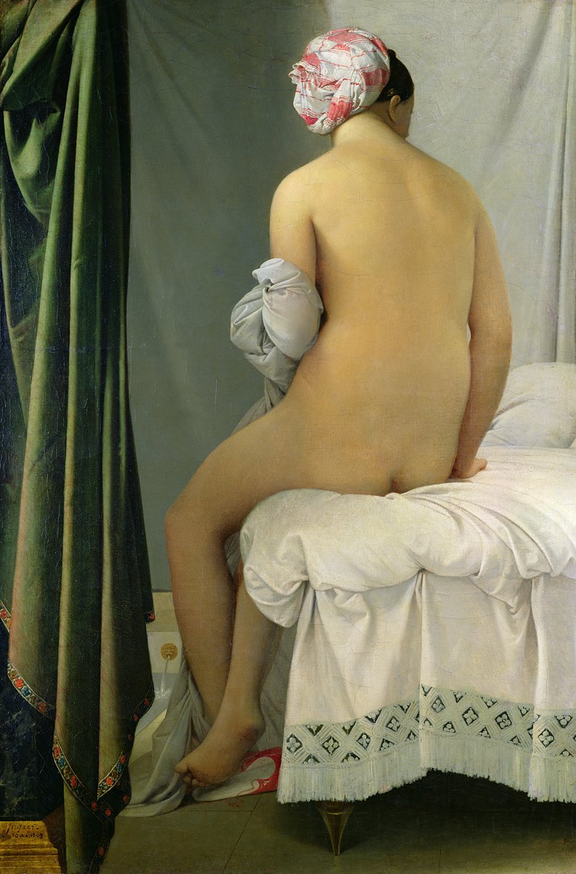The Bather, nimeltään "Baigneuse Valpincon", 1808 tekijältä Jean Auguste Dominique Ingres