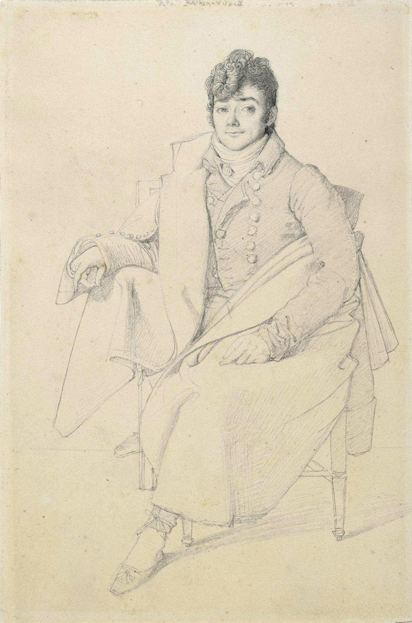 Kuvanveistäjä Charles Dupaty tekijältä Jean Auguste Dominique Ingres