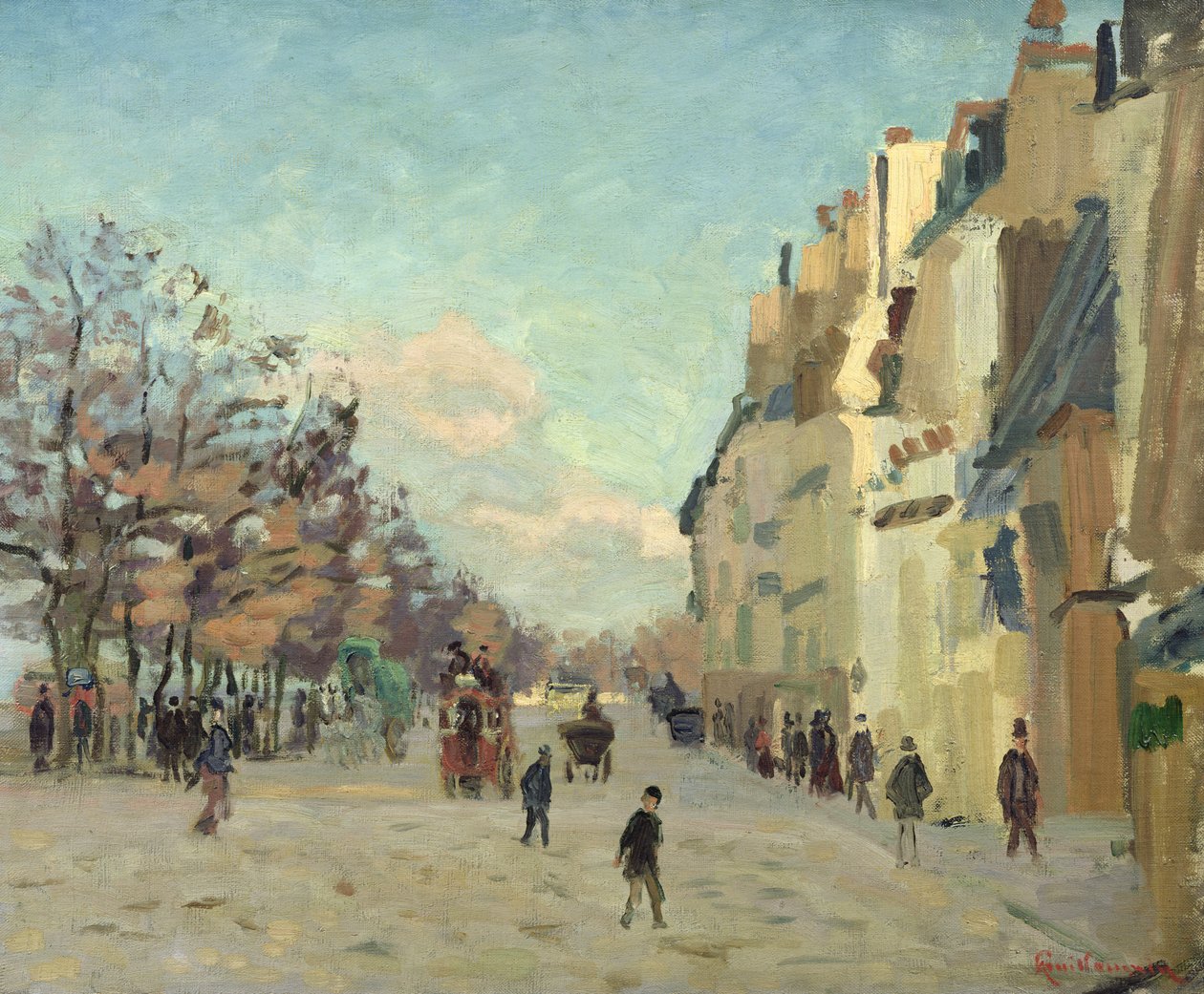 Paris, Quai de Bercy, Lumiefekti, n. 1873-74 tekijältä Jean Baptiste Armand Guillaumin