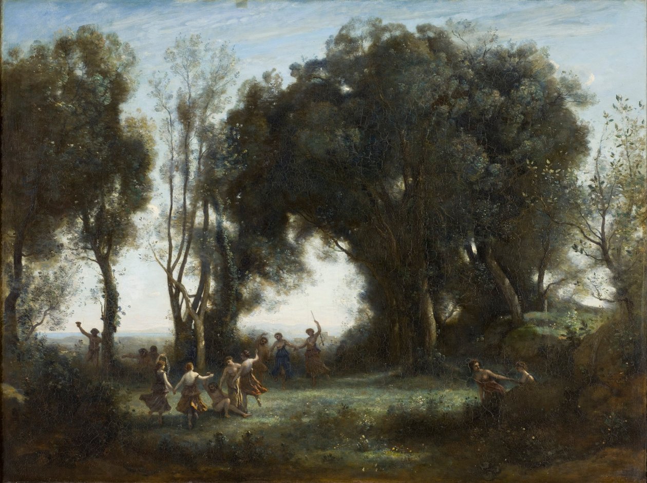 Aamu. Nymfien tanssi tekijältä Jean Baptiste Camille Corot