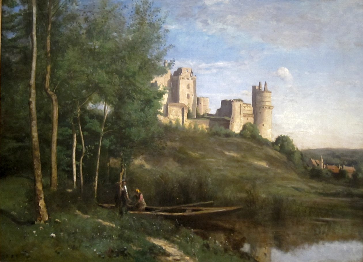 Château de Pierrefondsin rauniot tekijältä Jean Baptiste Camille Corot