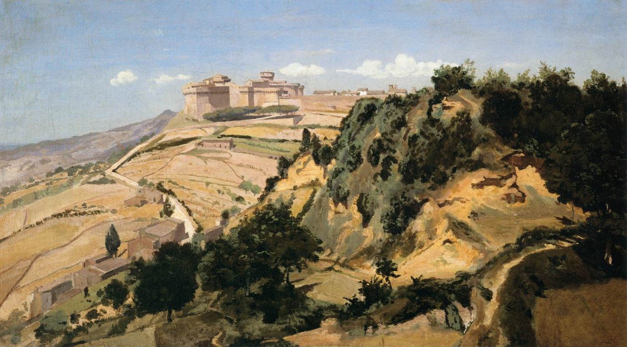 Volterra linnoitus tekijältä Jean Baptiste Camille Corot