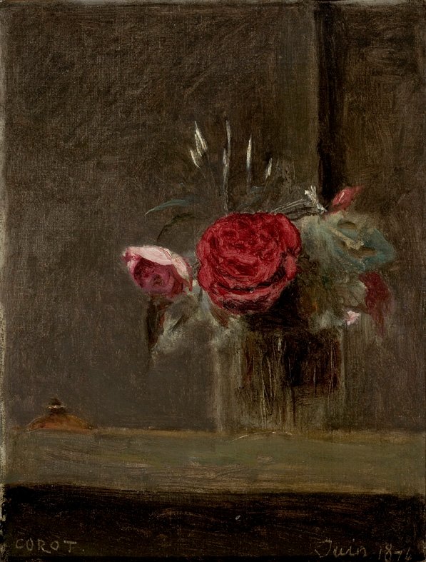 rosas num copo tekijältä Jean Baptiste Camille Corot