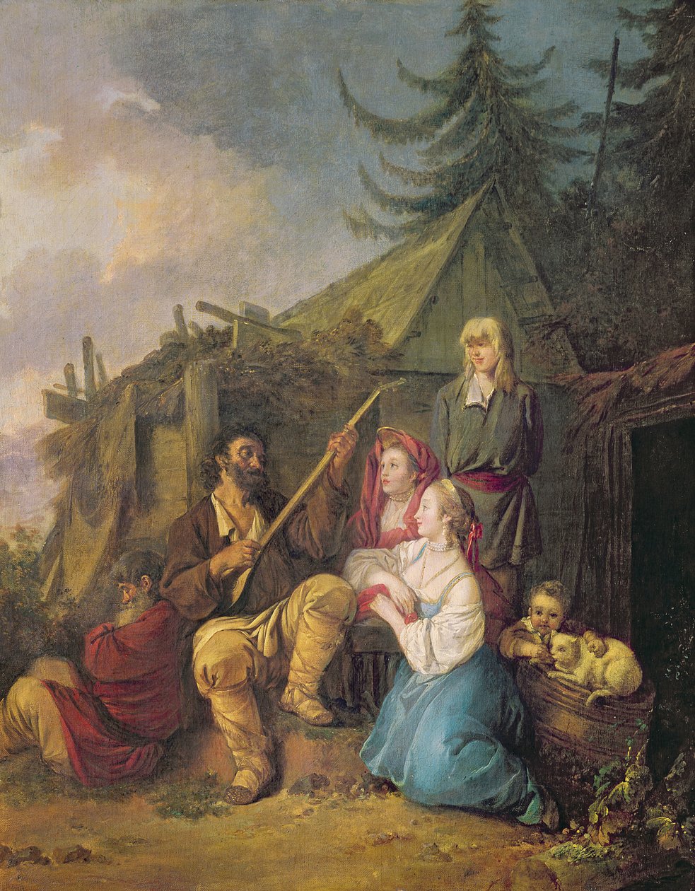 Balalaika-soitin, 1764 tekijältä Jean Baptiste Le Prince