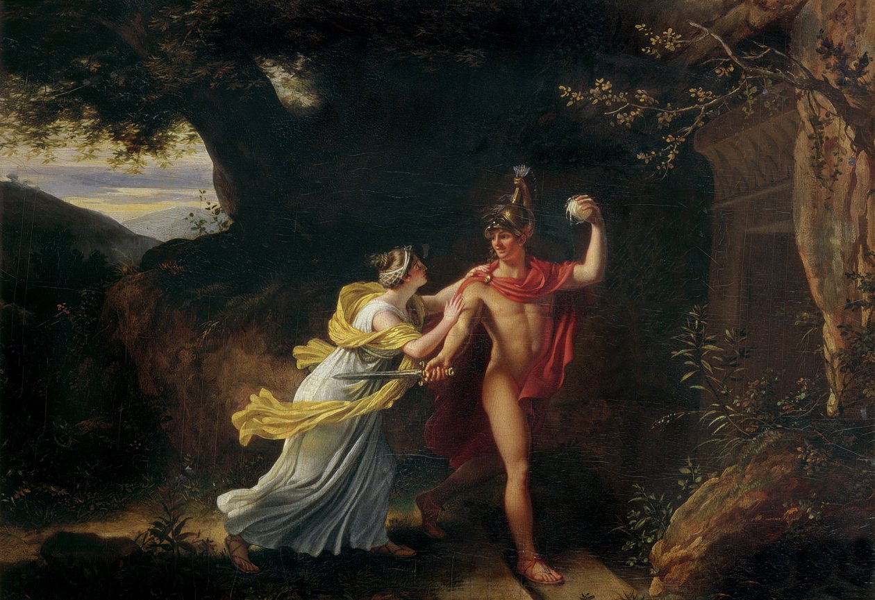 Ariadne ja Theseus, tekijältä Jean Baptiste Regnault