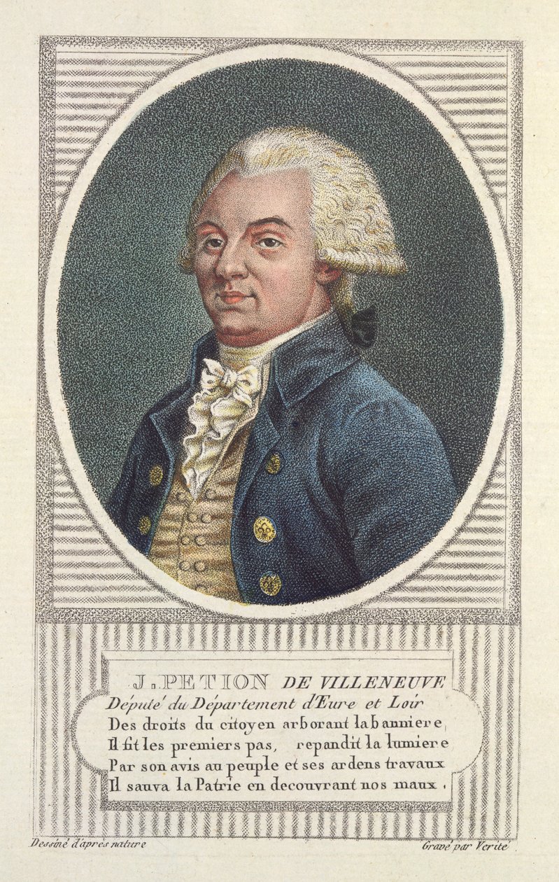 Jerome Petion de Villeneuve (1756-94) tekijältä Jean Baptiste Verite