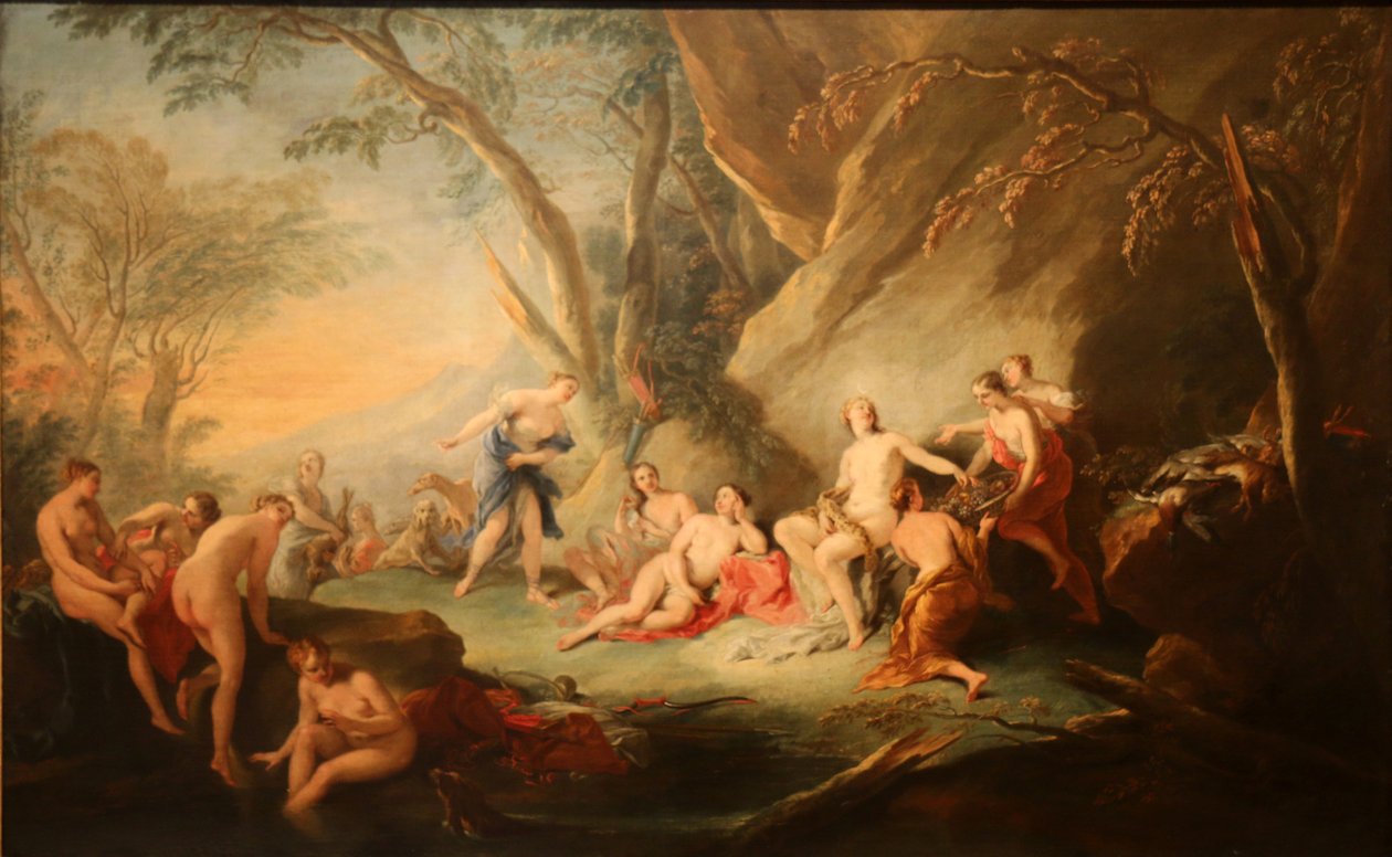 Le Bain de Diane. tekijältä Jean Baptiste van Loo
