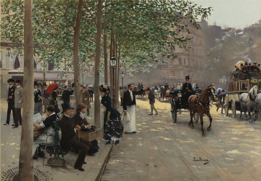 Avenue Parisiennen tekijältä Jean Beraud