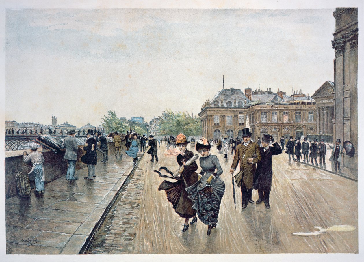 Tuulen myrsky, n. 1889 tekijältä Jean Beraud