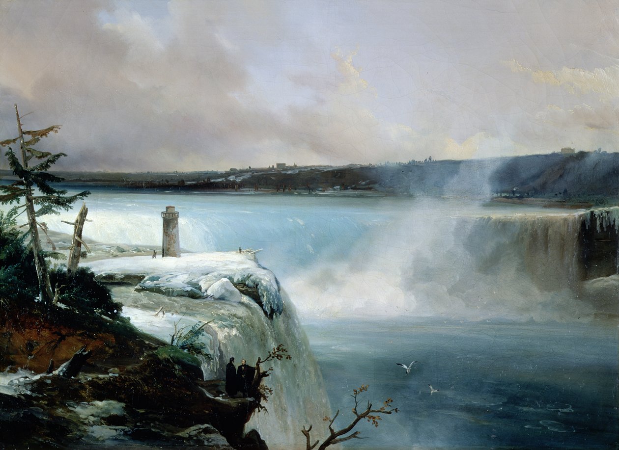 Niagaran putoukset, n. 1837-1840 tekijältä Jean Charles Joseph Rémond