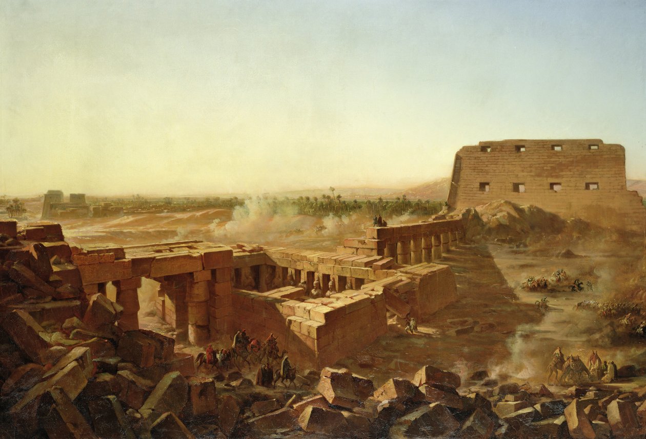 Taistelu Karnakin temppelissä: Egyptin kampanja tekijältä Jean Charles Langlois