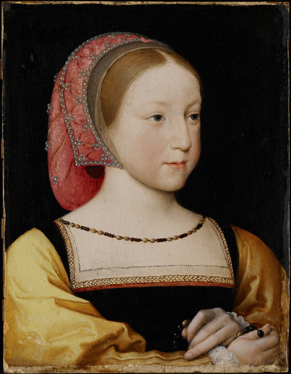 Charlotte of Francen muotokuva, n. 1522 (öljy paneelissa) tekijältä Jean Clouet