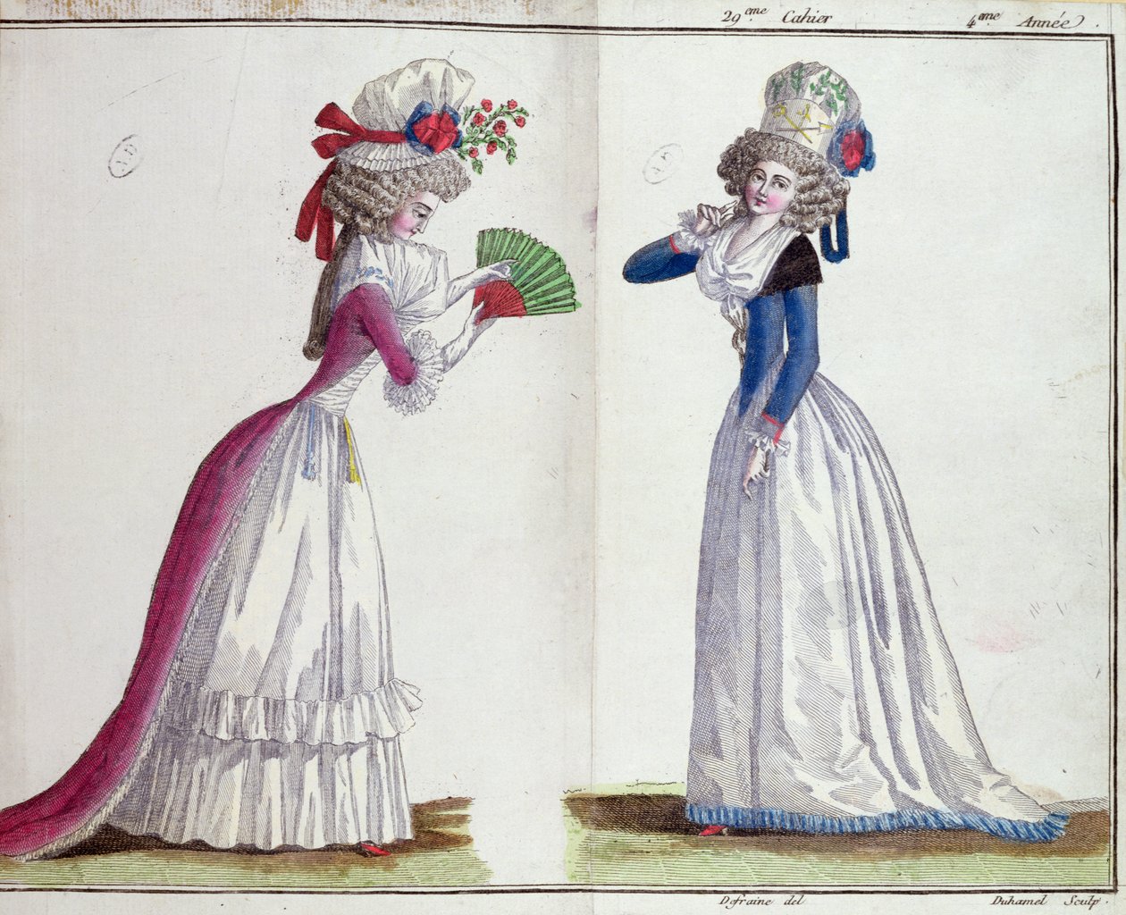 Muotilevy, 1789 (värikaiverrus) tekijältä Jean Florent Defraine