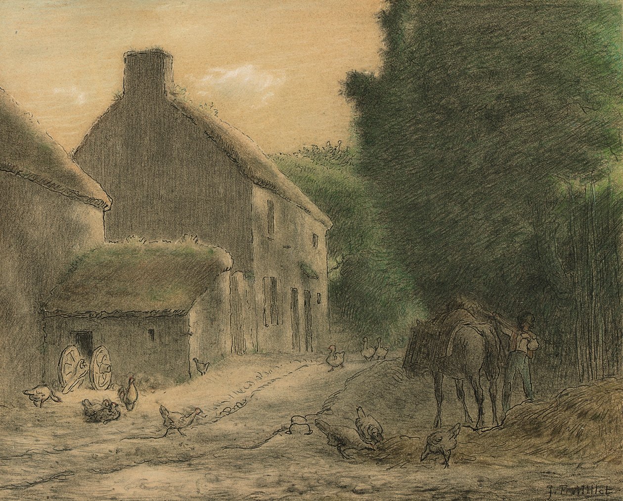 Ferme à Gruchy tekijältä Jean Francois Millet