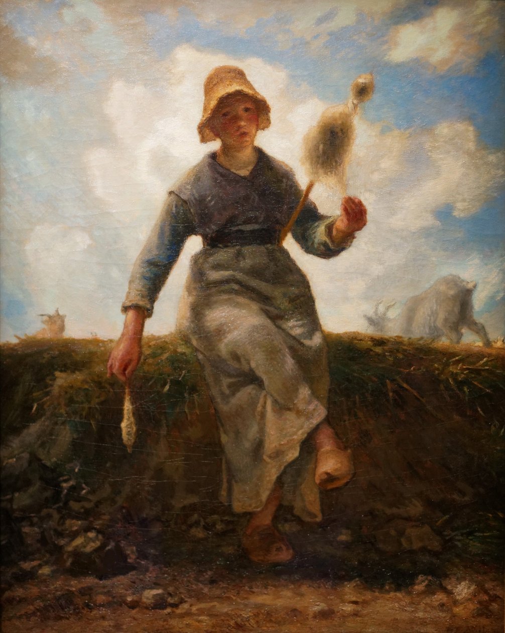 La fileuse, chevrière auvergnate tekijältä Jean Francois Millet