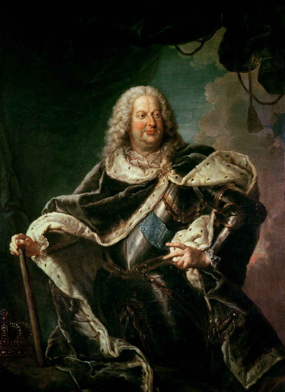 Stanislas Lesczinski (1677-1766) Puolan kuningas tekijältä Jean Girardet