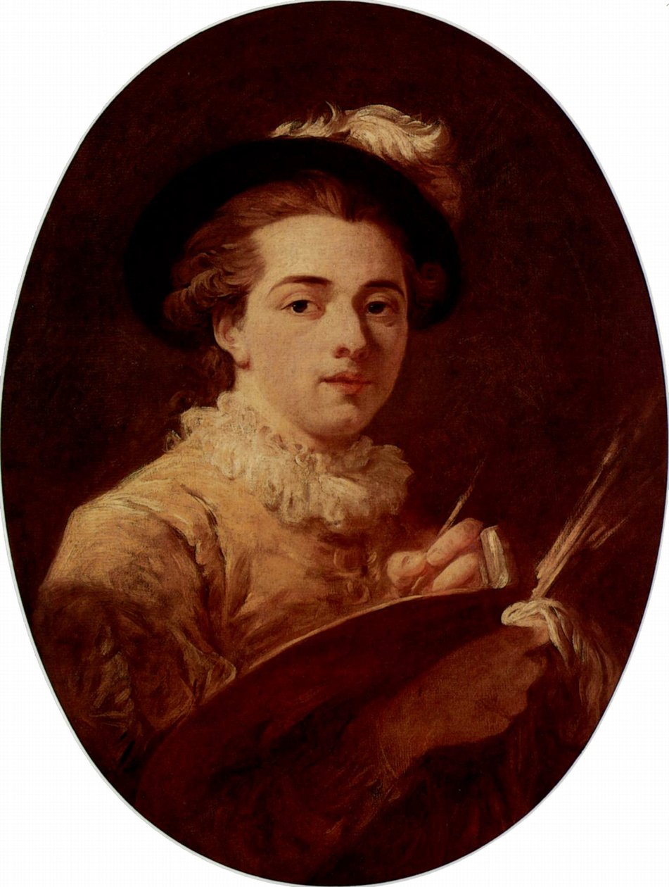 Selbstporträt, soikea tekijältä Jean Honore Fragonard