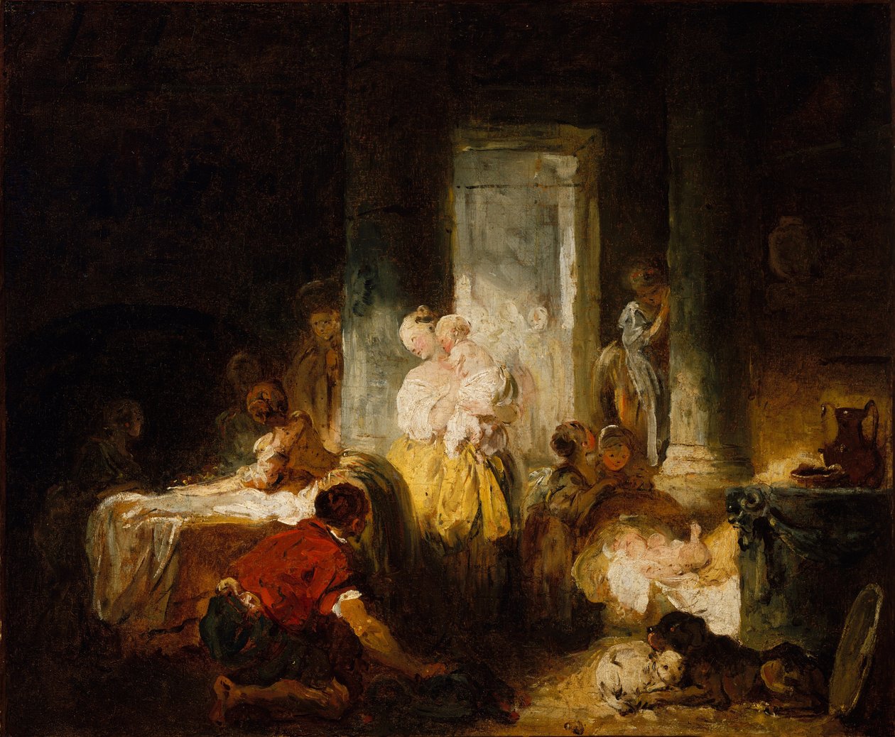 Onnellinen äiti tekijältä Jean Honore Fragonard