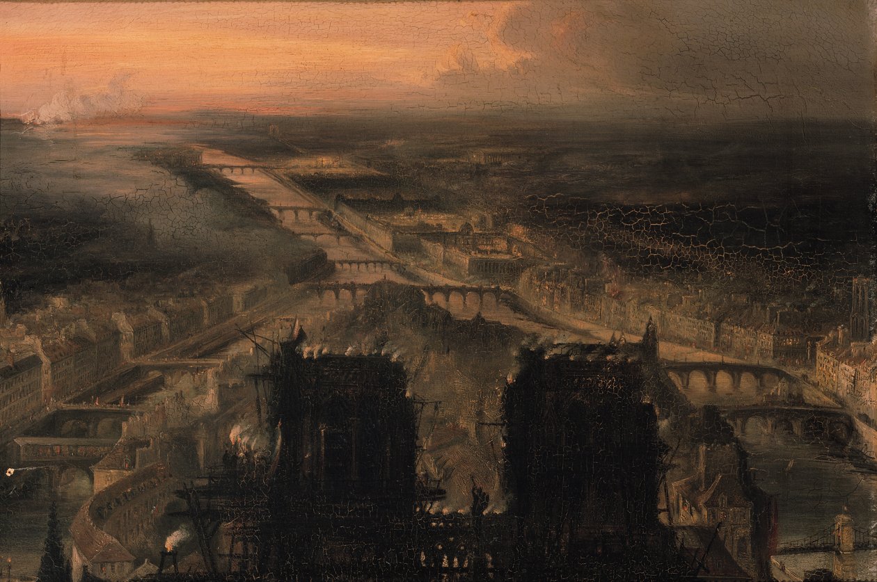 Notre Damen valaistus prinssi Louis-Napoleon Bonaparten (1808-73) tasavallan valinnan kunniaksi, vuoden 1850 jälkeen. tekijältä Jean Jacques Champin