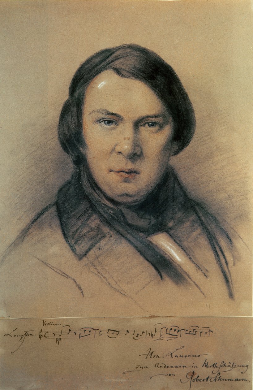 Robert Schumann (1810-56) 1853 tekijältä Jean Joseph Bonaventure Laurens